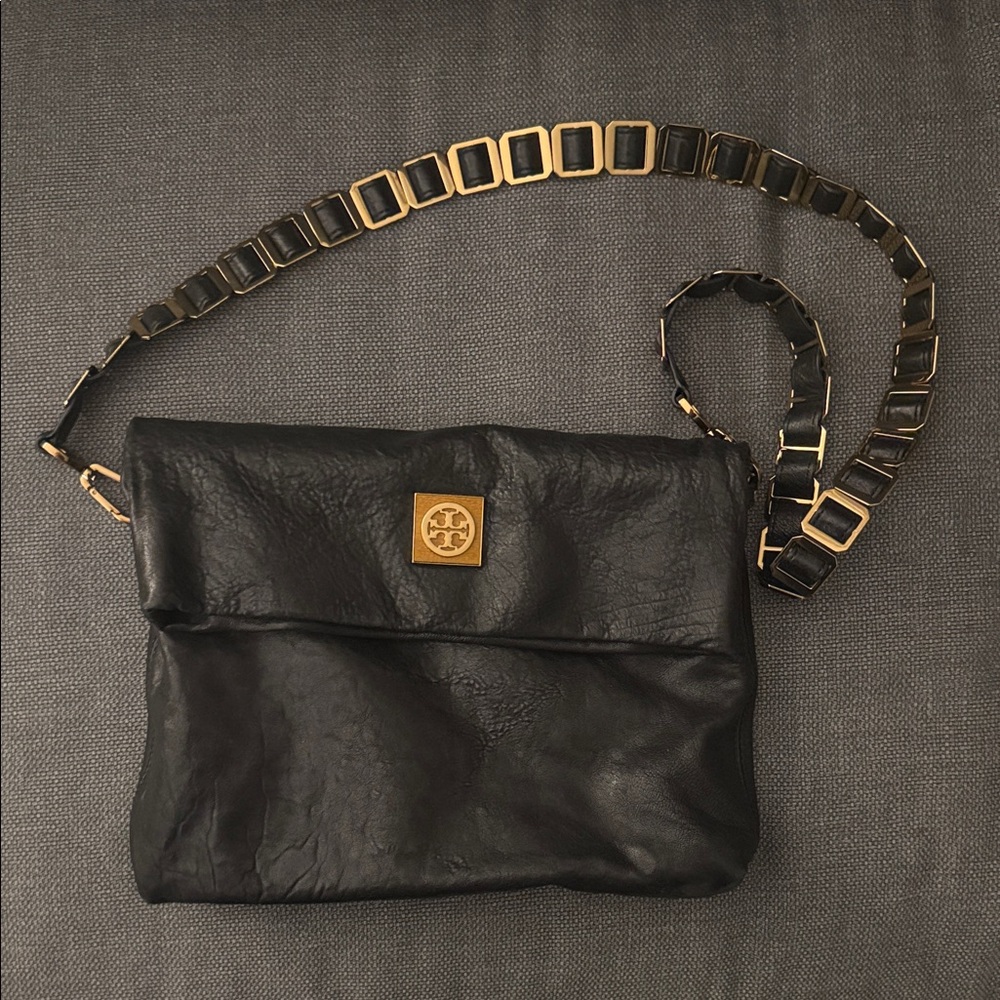 Tory Burch Louisa Leather Messenger Bag Purse